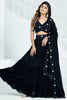 Captivating Black Georgette Party Wear Lehenga With Dupatta