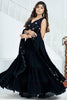 Captivating Black Georgette Party Wear Lehenga With Dupatta