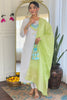 Stunning White Thread Embroidered Viscose Traditional Pant Suit