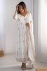 Wonderful Off-White Sequins Chinon Festival Wear Anarkali Suit