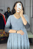 Marvelous Grey Chikankari Cotton Casual Wear Dress