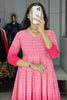 Captivating Pink Chikankari Cotton Event Wear Dress