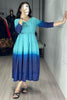 Glamorous Sky-Blue Chikankari Cotton Party Wear Dress