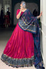 Outstanding Rani Pink Badhani Printed Silk Festival Wear Lehenga Choli
