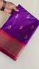Precious Dark Purple Weaving Paithani Silk Event Wear Saree With Blouse