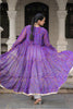 Outstanding Purple Bandhani Printed Georgette Festival Wear Shrug