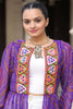 Outstanding Purple Bandhani Printed Georgette Festival Wear Shrug