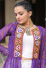 Outstanding Purple Bandhani Printed Georgette Festival Wear Shrug