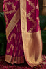 Awesome Magenta Zari Weaving Silk Function Wear Saree With Blouse