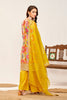 Alluring Mustard Yellow Embroidered Chinon Haldi Wear Palazzo Suit 