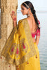 Surprising Yellow Heavy Embroidery Work Crepe Haldi Wear Saree