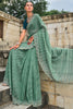 Bewitching Sea Green Cut Dana Work Tissue Silk Function Wear Saree