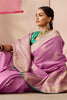 Attractive Lavender Zari Weaving Silk Function Wear Saree With Blouse