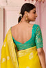 Delightful Yellow Zari Weaving Silk Haldi Wear Saree With Blouse