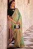 Ravishing Pista Green Weaving Tissue Silk Function Wear Saree