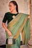 Ravishing Pista Green Weaving Tissue Silk Function Wear Saree