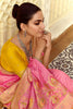 Ravishing Pink Zari Weaving Silk Function Wear Saree With Blouse