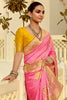 Ravishing Pink Zari Weaving Silk Function Wear Saree With Blouse