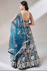 Striking Teal Blue Sequins Soft Net Party Wear Lehenga Choli