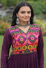 Gorgeous Purple Gamthi Work Rayon Navratri Wear Gown
