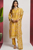 Adorable Yellow Embroidered Organza Haldi Wear Pant Suit