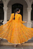 Wonderful Yellow Gamthi Work Georgette Traditional Long Shrug