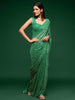 Lovely Mint Green Sequined Georgette Party Wear Saree