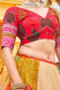 Multicolor Printed Silk Indian Traditional Wear Lehenga With Choli