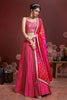 Pink Sequins Work Chinnon Silk Wedding Wear Lehenga Choli