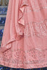 Pink Sequins Georgette Reception Lehenga Choli With Dupatta