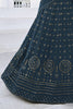 Teal Blue Sequins Embroidered Georgette Wedding Lehenga Choli