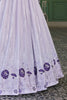 Lilac Purple Sequins Embroidered Georgette Lehenga Choli