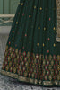 Bottle Green Sequins Embroidered Georgette Lehenga Choli