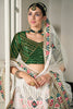 White Thread & sequins Work Silk Reception Wear Lehenga With Choli