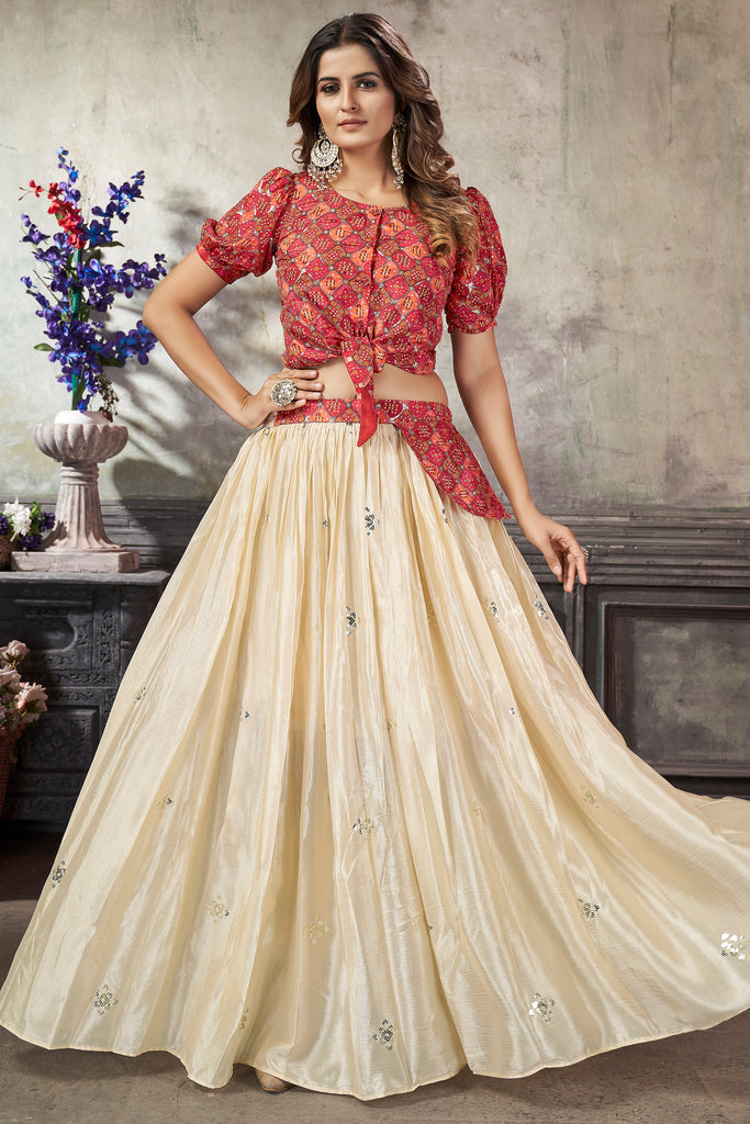looknchoice Printed Stitched Lehenga & Crop Top - Buy looknchoice Printed  Stitched Lehenga & Crop Top Online at Best Prices in India | Flipkart.com