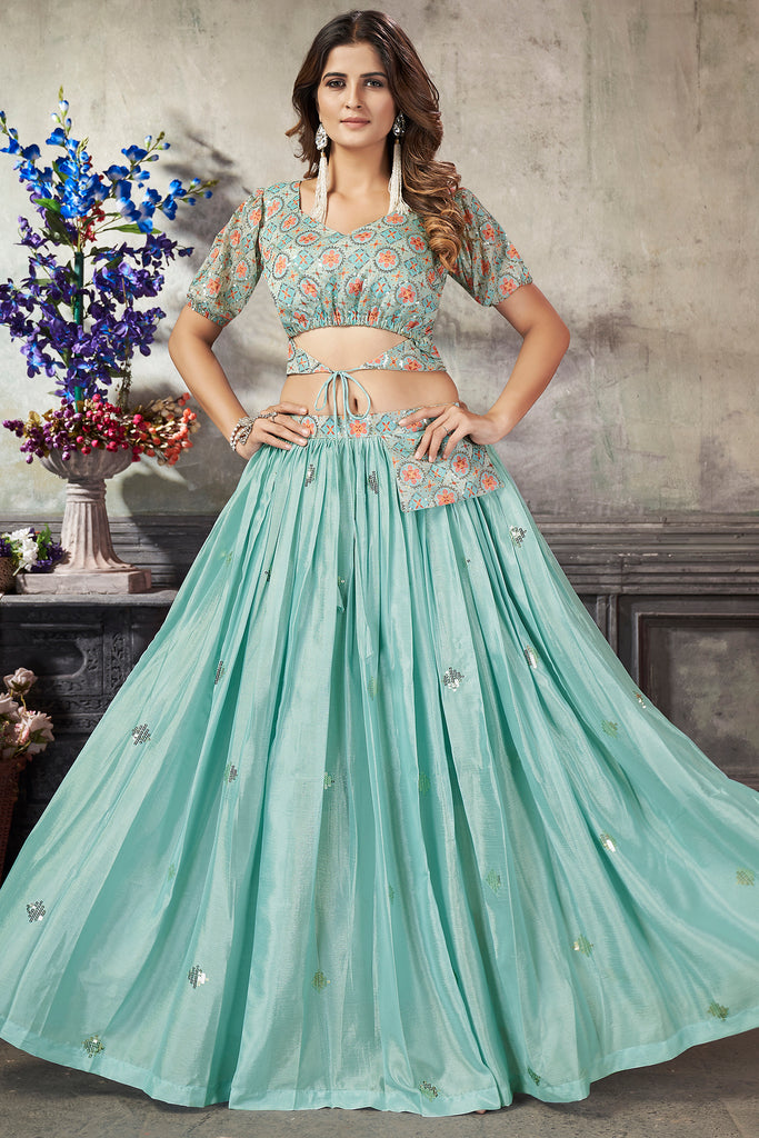 Buy One Shoulder Crop Top Skirt, Royal Blue Lehenga Choli for Women Ready  to Wear Custom Size, Designer Indian Bridal Wedding Dress, USA Online  Online in India - Etsy