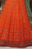 Orange Sequins Georgette Fancy Designer Lehenga With choli