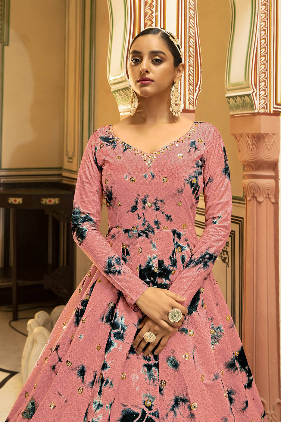 Cotton Printed Anarkali Dress - Babeehive