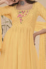 Yellow Sequins Embroidered Georgette Ready-Made Palazzo Suit