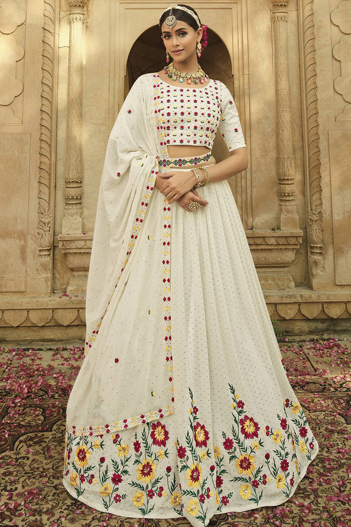 Light Pink Bollywood Lehenga Choli in Georgette With Heavy Sequence Work  and Dupatta