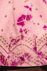 Pink Embroidered Shibori Printed Cotton Anarkali Gown