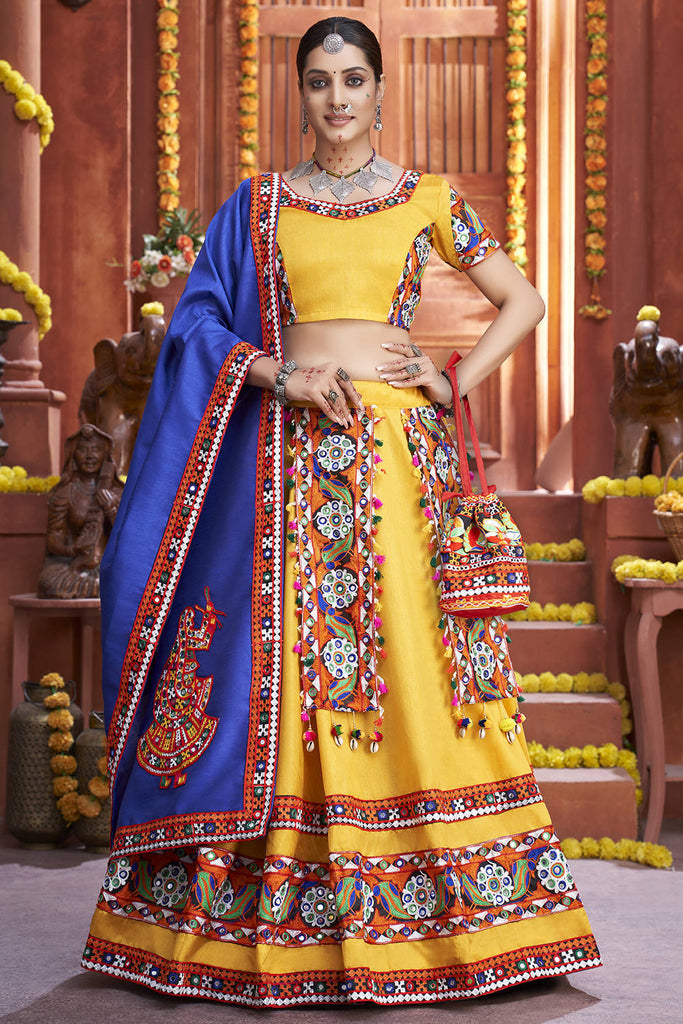 Perfervid Yellow Colored Designer Wedding Wear Lehenga Choli With Dupa –  Cygnus Fashion