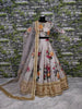 Gorgeous Gray Colored Partywear Designer Embroidered Lehenga Choli