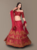 Sophisticated Red Colored Party wear Embroidered Lehenga Choli