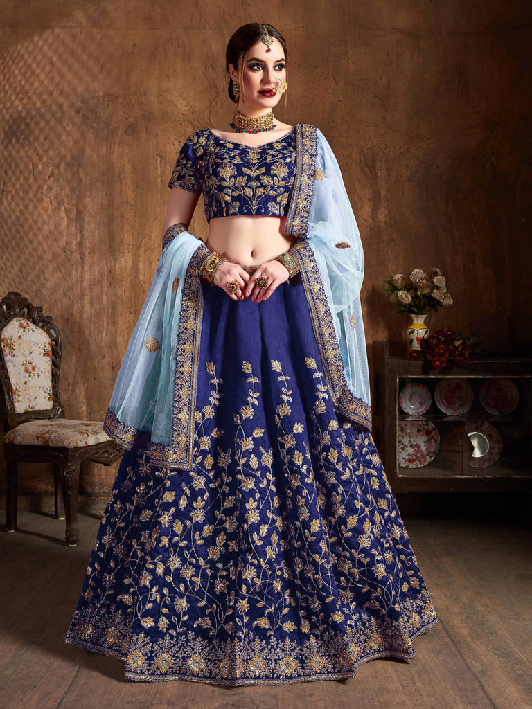 Blue Wedding Lehenga Choli Sabyasachi Lehenga Skirt Bridal Lehenga for  Women Indian Dress Partywear Lehenga Blouse Designer Lehenga Crop Top - Etsy
