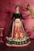 Sizzling Multi Color-Black Floral Printed Banglory Silk Wedding Lehenga Choli With Dupatta