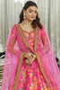 Deep Pink Floral Printed Art Silk Engagement Lehenga Choli With Dupatta