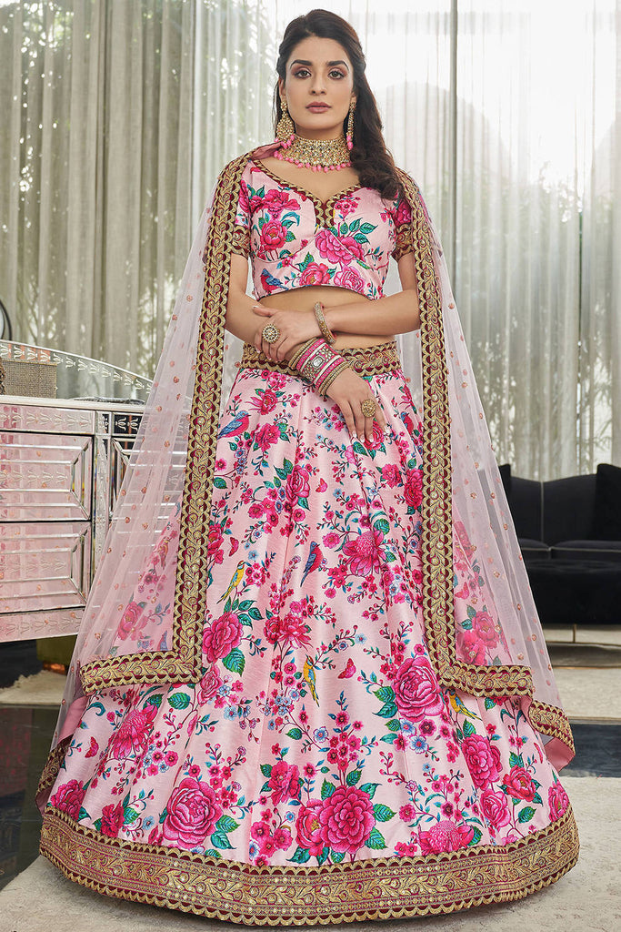 A Stunning Bride In Mulberry Sculpted Lehenga For Her Engagement