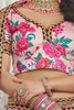 Light Pink Printed Art Silk Engagement Lehenga Choli With Dupatta