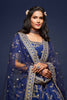 Charming Blue Thread Embroidered Silk Wedding Wear Lehenga Choli